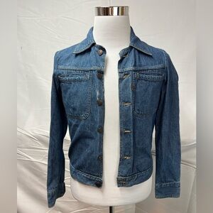 Vintage 1970s Levis Denim Jean Orange Tab Chore Jacket Men’s XS 100% Cotton